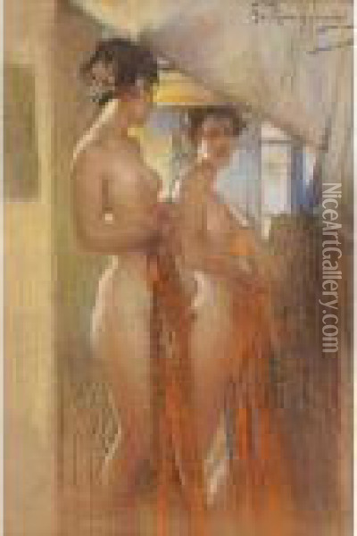 Allo Specchio Oil Painting - Giovanni Zangrando