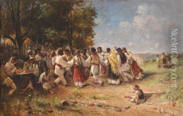 Hora De La Aninoasa Oil Painting - Theodor Aman