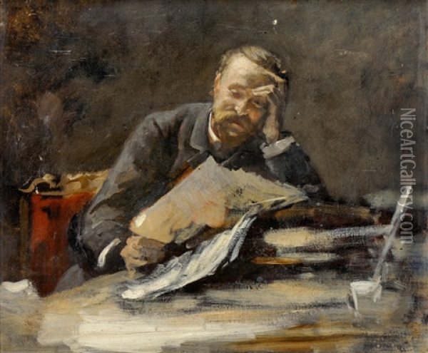 Portrait Presume De Pasteur Oil Painting - Auguste Boulard Jr.