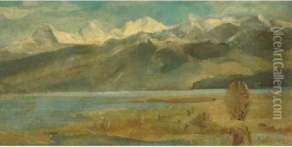 Thuner See Oil Painting - A. Becker