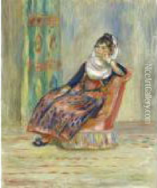 L'algerienne Oil Painting - Pierre Auguste Renoir