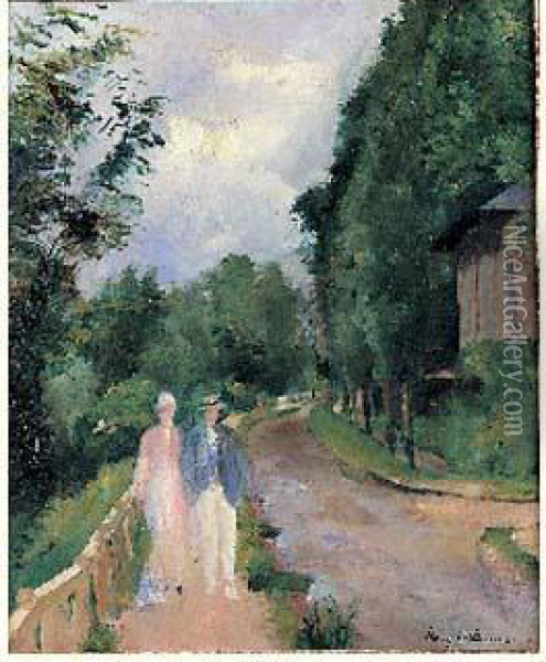 La Promenade Oil Painting - Henri Ottmann
