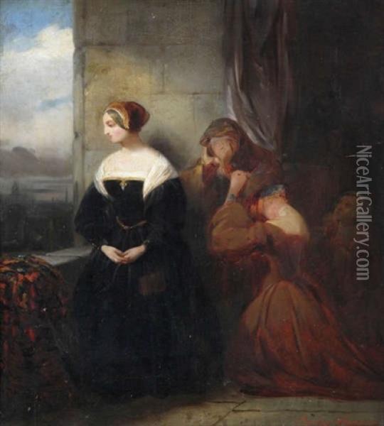 Le Depart Oil Painting - Gustave (Egidius Karel G.) Wappers