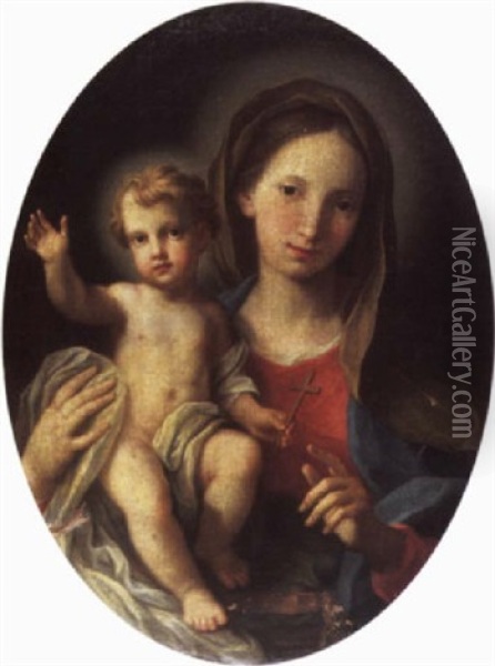The Madonna And Child Oil Painting - Agostino Masucci