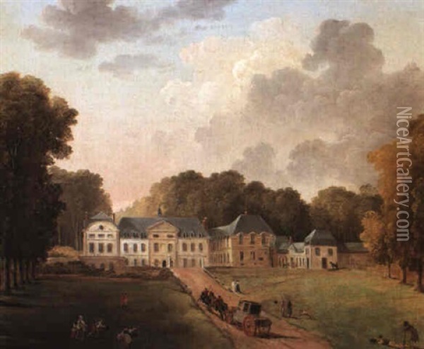 View Of The Chateau De Francieres Oil Painting - Hubert Robert