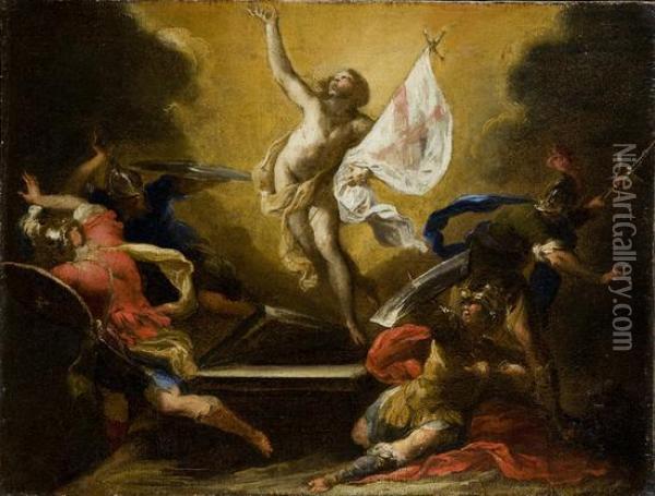 Resurrezione Di Cristo Oil Painting - Valerio Castello