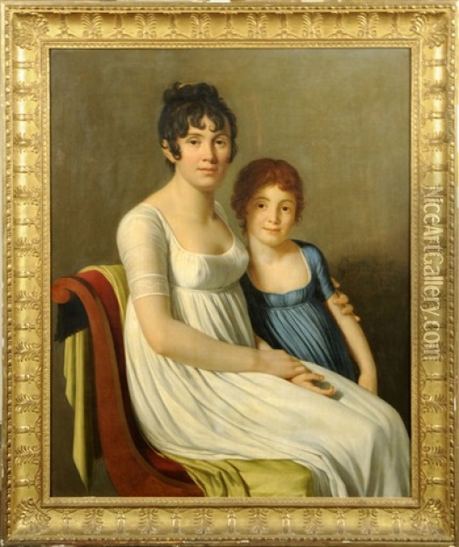Mere Et Enfant Oil Painting - Claude Gautherot