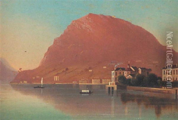 Seelandschaft Oil Painting - Hubert Sattler