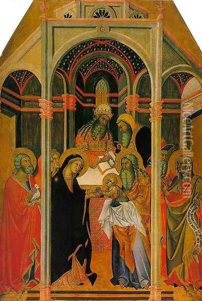 The Presentation in the Temple Oil Painting - Manfredi de Battilor Bartolo Di Fredi Fredi