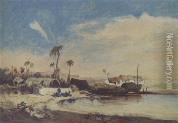 Mazaro, August, 1844 Oil Painting - Eduard Hildebrandt