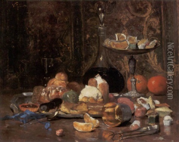 Sweet Delicacies Oil Painting - Victor Gabriel Gilbert