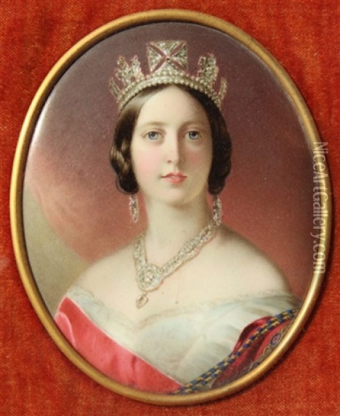 Queen Victoria Oil Painting - John Haslem