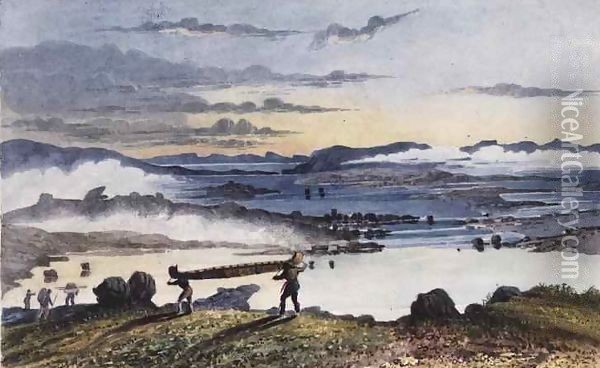 Barren Lands - Morning Oil Painting - Sir George Back
