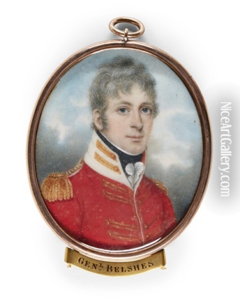 Portrait Of John Murray Belsches, Later Major-general Belsches (1782-1863) Oil Painting - Nathaniel Plimer