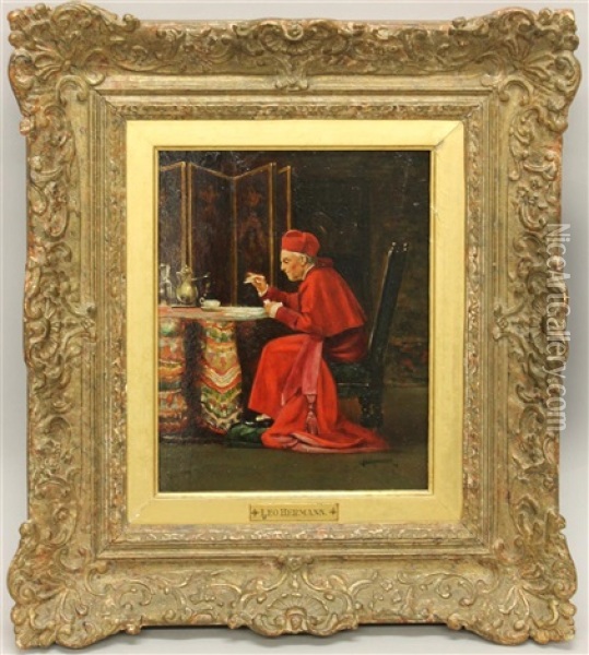 The Cardinal Oil Painting - Leo Herrmann