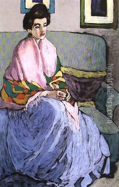 Portrait Study 1909 Oil Painting - Aurel Bernath