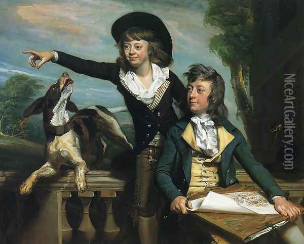Charles Callis Western And His Brother Shirley Western Oil Painting - John Singleton Copley