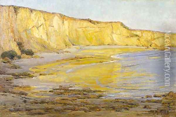 Golden Cliffs, Afternoon Oil Painting - Anna Althea Hills