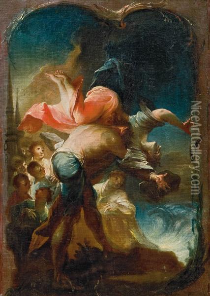 Die Marter Der Heiligen Symphorosa Oil Painting - Johann Wolfgang Baumgartner
