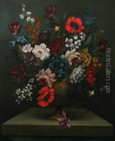 Floral Bouquet Oil Painting - Jacob Van Doost