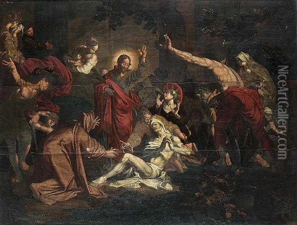 The Raising Of Lazarus Oil Painting - Abraham Bloemaert