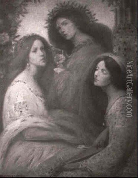 Three Muses Oil Painting - Mary Lizzie Macomber