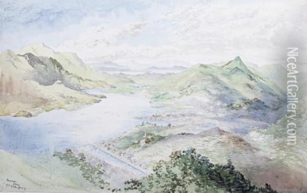 Panoramic View Of Nagasaki, Japan Oil Painting - Constance Fredericka Cumming
