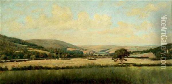 Stirche Valley, Dalreach, Ayrshire Oil Painting - Arthur Temple Felix Clay