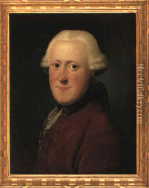 Portrat Af Klasselotteriinspektar Niels Collin Oil Painting - Jens Juel