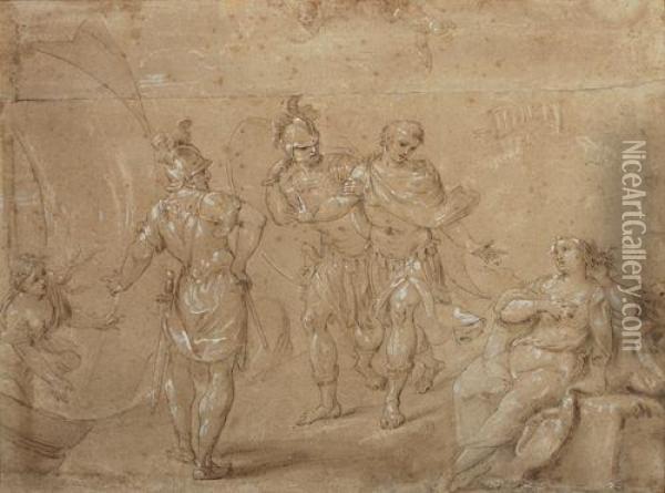 Ariadne On Naxos Oil Painting - Lodovico Carracci