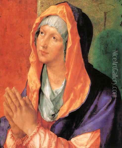 The Virgin Mary in Prayer 2 Oil Painting - Albrecht Durer