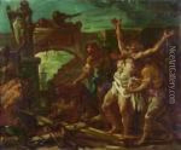 Le Martyre De Saint Andre Oil Painting - Joseph-Marie Vien