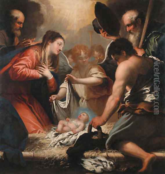The Adoration of the Shepherds Oil Painting - Stefano Magnasco