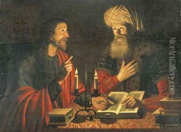 Christ instructing Nicodemus Oil Painting - Crijn Hendricksz. Volmarijn