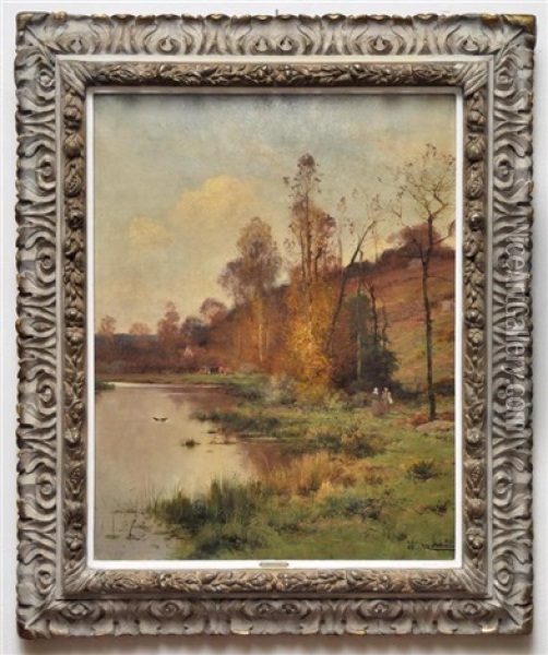 Landschaft Oil Painting - Adolphe Morin