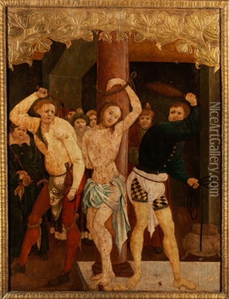 Geiselung Christi (hans Leonhard Schaufelein And Workshop) Oil Painting - Hans Leonhard Schaeufelein
