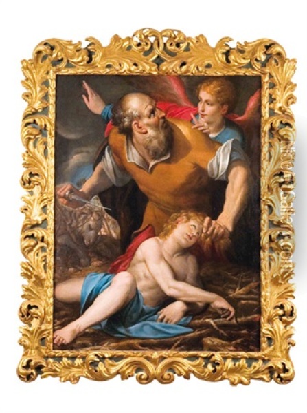 Sacrifice Of Isaac Oil Painting - Giulio Cesare Procaccini