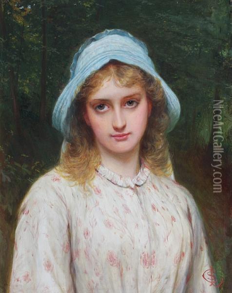A Young Country Girl Oil Painting - Charles Sillem Lidderdale