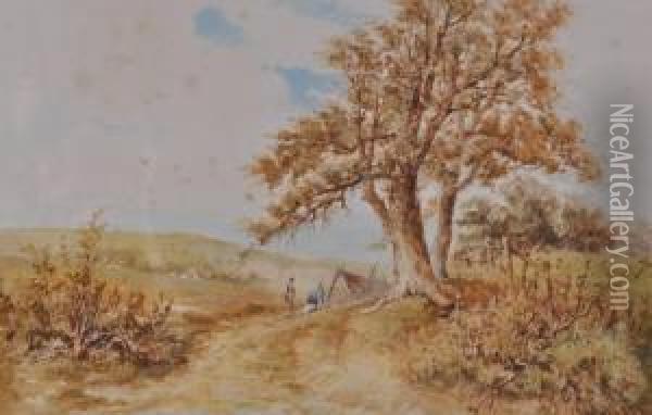 Gypsy Encampment Onthe Coast Oil Painting - Joseph Wilton