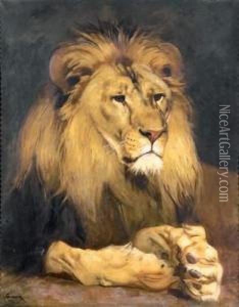 Le Lion D'abyssinie Oil Painting - Gustave Surand