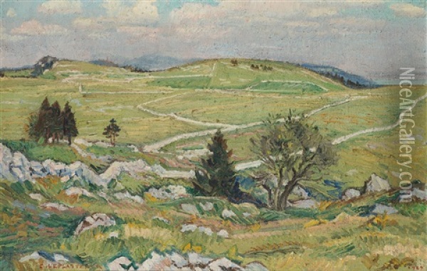 Mont Racine Oil Painting - Charles L'Eplattenier