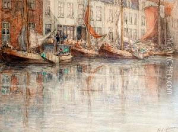 A Riverside View Oil Painting - Henri, Seghers Jnr.