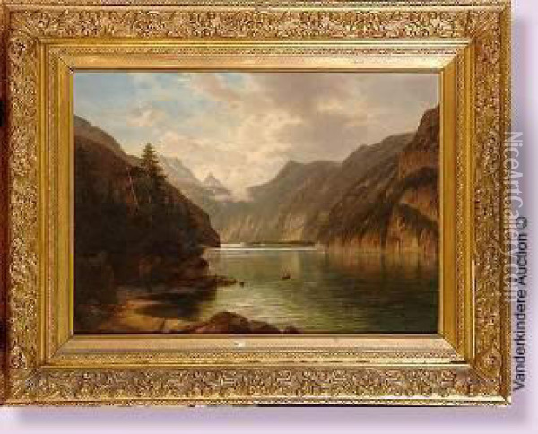 Lac Anime En Montagne Oil Painting - Hans Evers