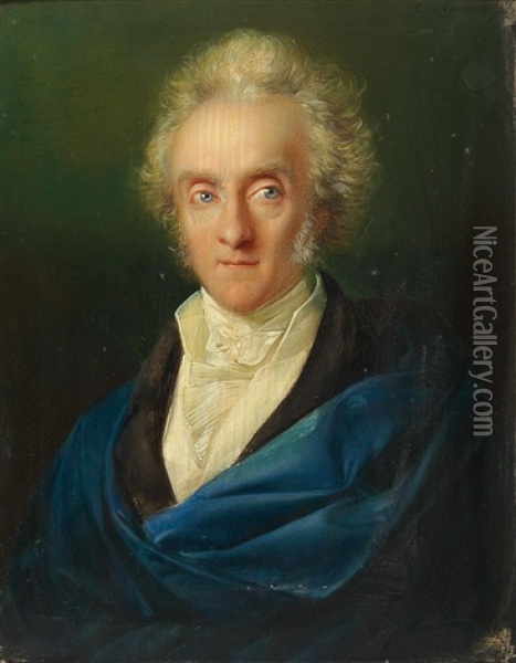 Portrait Of A Gentleman Oil Painting - Carl Josef Alois Agricola