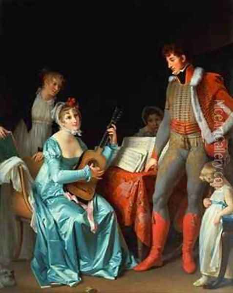 La Duchesse Abrantes et le General Junot Oil Painting - Marguerite Gerard
