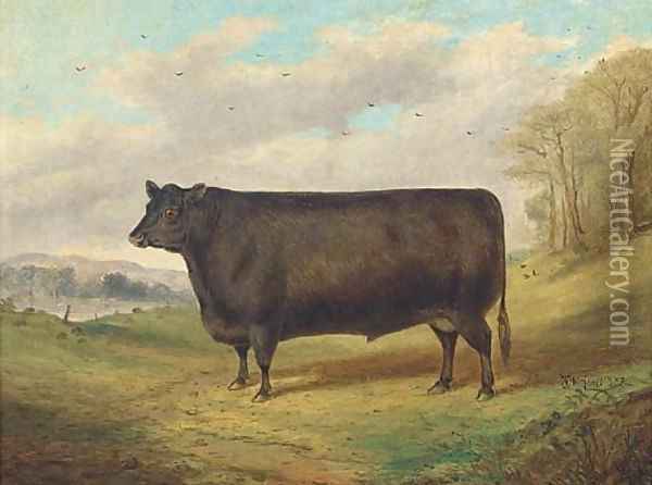 A prize bull Oil Painting - Richard Whitford