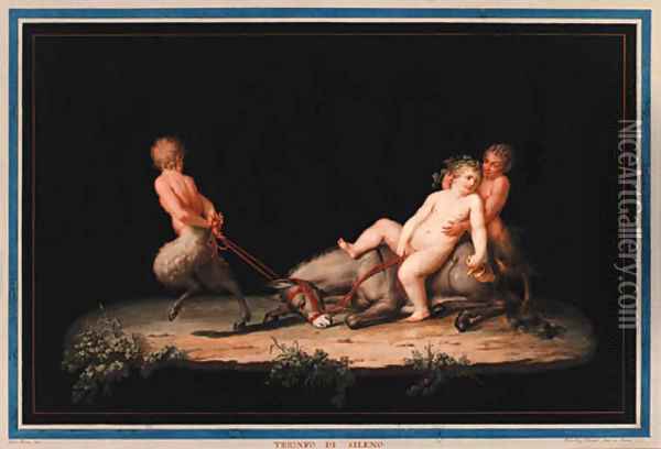The Triumph of Silenus Oil Painting - Michelangelo Maestri