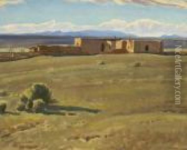 Ranchito, Taos, New Mexico Oil Painting - Maynard Dixon