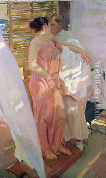 After the Bath, 1916 Oil Painting - Joaquin Sorolla Y Bastida