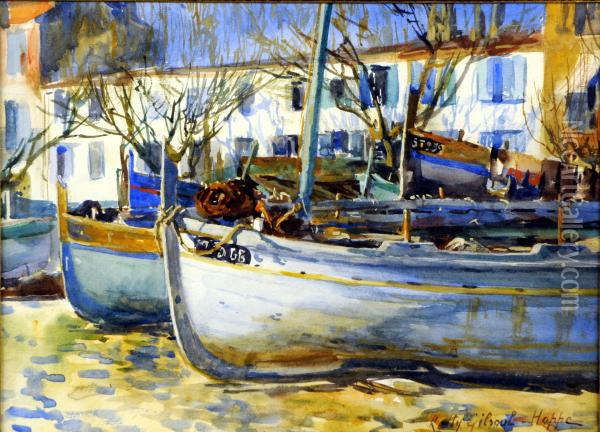Le Port De Saint-raphael Oil Painting - Ketty Gilsoul-Hoppe